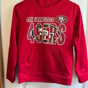 San Francisco 49ers Red Hooded Pullover - Youth Small